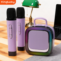 Offre Spéciale : Machine de Karaoké Portable Kinglucky K88 Mini avec Communication AUX, Lumière RGB, Haut-parleur à Amplification des Basses, Batterie Sans Fil