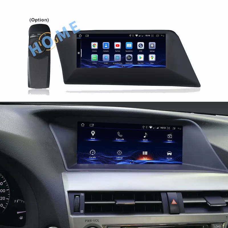 Rádio automotivo 10.25 ''com android 12 8 + 128 gb, rádio para carro lexus rx rx270 rx350 rx450h 2015-2019, reprodutor de vídeo e carplay