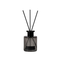 Diffuseur de parfum en verre côtelé 135 ml en gros avec bâtonnets en rotin, huile parfumée végétale longue durée pour hôtel et maison, boîte personnalisée avec étiquette