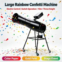 Canon à confettis arc-en-ciel haute puissance 2000W, commande électronique, hauteur de jet 10M+, équipement de scène, soirée en boîte de nuit, spectacle en direct
