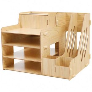 Boîte de rangement de bureau en bois à succès, grande capacité, avec serrure, pour objets de valeur, multi-usages, pour la maison, le bureau et l'école - Product Image 1