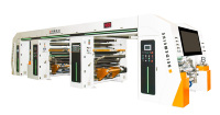 Machine de laminage électrique automatique sans solvant Triplex pour papier kraft, bois, film plastique haute efficacité, économe en énergie, télécommandée