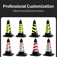 Offre Spéciale – Cônes de Signalisation Carrés en Caoutchouc de 75 cm (28 pouces) avec Bande Réfléchissante Prismatique Haute Intensité, Protection IP68, Durables pour Avertissement Routier
