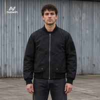 Blouson d'hiver imperméable noir, veste en polyester et élasthanne OEM, veste respirante anti-UV