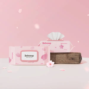 Cherry Blossom Bebe Forest Toallitas suaves para bebés Paquete de 100 hojas para el cuidado de manos y la piel Material de papel Uso doméstico - Product Image 1
