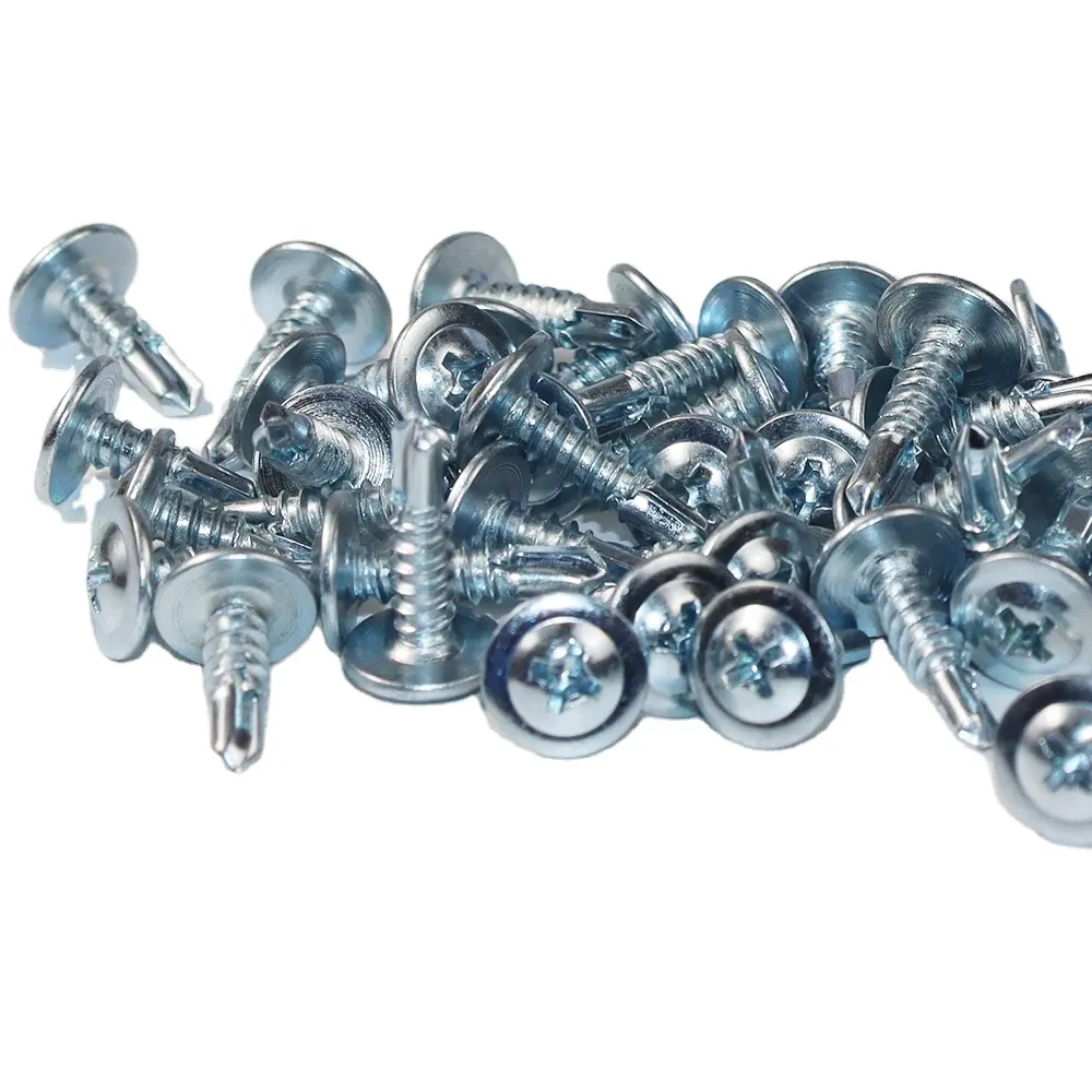 Self-drilling screws are used for carbon steel C1022A screws for light steel keel etc. Modified truss head self-drilling screws