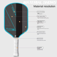 Raquette de pickleball personnalisée en fibre de carbone pour la compétition et l'entraînement en intérieur et en extérieur