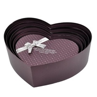 Boîte cadeau de mariage pour demoiselle d'honneur, boîte d'arrangement en forme de cœur avec couvercle en papier de fleur de Rose au chocolat pour la saint-valentin