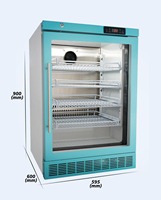 Réfrigérateur encastrable à porte vitrée simple, 2 à 8 compartiments, à température constante, avec contrôle numérique de la température
