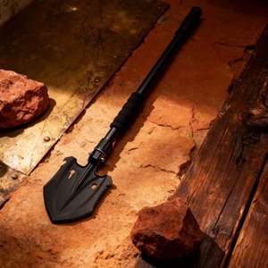 Folding Multifunctional Manganese Steel <b>Camping</b> Shovel Black Ergonomic Grip Outdoor Emergency <b>Tool</b> - Product Image 1
