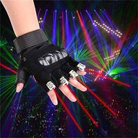 Gants laser multilignes à 4 têtes pour DJ Disco Halloween Christmas Party Nightclub Singer Gloves