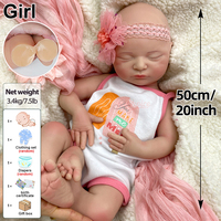 Meistverkaufte 20-Zoll Vollsilikon-Reborn-Babypuppen mit Schnuller, Lebensechte Laura Reborn-Puppen als Mädchenspielzeug, Kindergeschenk