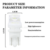 T10 W5W Cerámica 3D LED Cuña impermeable Luces de matrícula WY5W Lámpara lateral de giro Luz de techo de lectura de coche Bombilla de estacionamiento automático