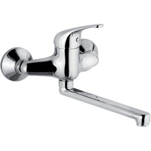 Robinet de lavabo mural à levier unique Astro 2, finition chromée, pour salle de bain - Product Image 1