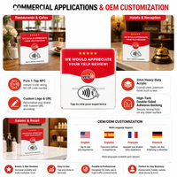 Carte NFC personnalisée en acrylique pour avis Yelp, NTAG213 13,56 MHz, support sans contact pour avis sur les réseaux sociaux pour restaurants, cafés et boutiques