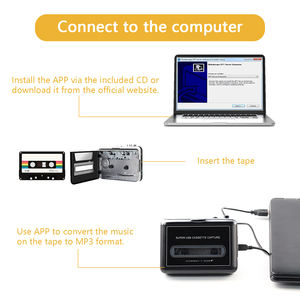 <span class=keywords><strong>เครื่องเล่น</strong></span><span class=keywords><strong>เทป</strong></span>คาสเซ็ตแบบพกพา รูปทรงกล้องโบราณ พร้อมพอร์ต USB แปลงเป็น MP3  มีลำโพงภายนอก 3 วัตต์ ถอดออกได้ - Product Image 4