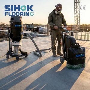 Meuleuse à béton monophasée Sihok 220V professionnelle 540 mm, machine de meulage sans poussière pour revêtement époxy et préparation de surface - Product Image 1