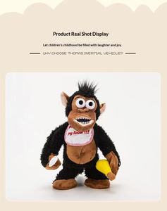 Gorila de Peluche Eléctrico que Llora, Orangután Comiendo Plátano, Mono Magnético Divertido con Relleno de Algodón PP para Aliviar el Estrés - Product Image 3