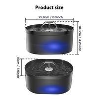 Fontaine à eau automatique pour chat avec système de filtration quadruple, abreuvoir super silencieux pour chats et chiens, bol à eau de 2,5 L