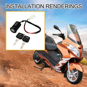 GOOFIT Interrupteur à Clé de Contact 2 Fils pour Motos Scooters Dirt Bikes Quads et Karts - Product Image 6