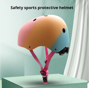 <span class=keywords><strong>Casque</strong></span> d'équitation <span class=keywords><strong>pour</strong></span> enfants avec rembourrage en EPS haute densité et mentonnière confortable <span class=keywords><strong>pour</strong></span> l'escalade et la pratique du patinage - Product Image 2