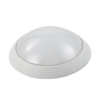 Plafonnier LED à base en aluminium IP54 IK10 avec détecteur de mouvement, éclairage de secours, luminaire rond à montage en surface pour passage d'hôpital