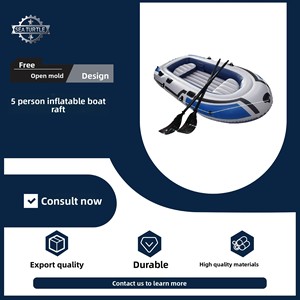 Vente directe transfrontalière Ensemble de <span class=keywords><strong>bateau</strong></span> <span class=keywords><strong>gonflable</strong></span> 5 places 5 pagaies Kayak avec coussin d'air en PVC épaissi résistant à l'usure pliable - Product Image 3