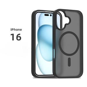 Suitable for iPhone 17 phone case, semi-transparent matte texture, magnetic full-cover shockproof phone protective case - Product Image 5