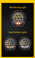 Nouvelles feux de position BRTLED à double mode blanc/ambre, feux de route LED ronds de 9 pouces pour voitures, camions, 4x4