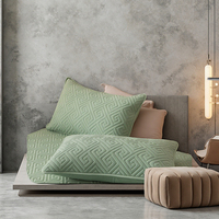 Couvre-lit en polyester imperméable de couleur unie protège-matelas matelassé épais drap-housse et taie d'oreiller pour literie