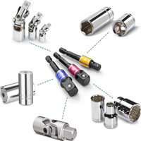 Ensemble d'adaptateurs de douilles porte-embouts PMS noirs 3 pièces 105 degrés, rallonge, support de tournevis, fixation pour perceuse