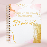 Vente en gros de planificateur de vie personnalisé Journal mensuel feuilles de calendrier objectif spirale repas planificateur habitude Tracker