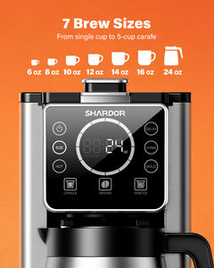 Machine à café à capsules K-Cup à portion individuelle 3 en 1, tailles de préparation de <span class=keywords><strong>6</strong></span> à 24 oz, machine à café en acier inoxydable - Product Image 5