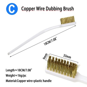 Mini fil de cuivre dents déchirant la brosse de doublage taquiner les corps dub ailes appâts corps de poisson outils de montage de mouches - Product Image 5