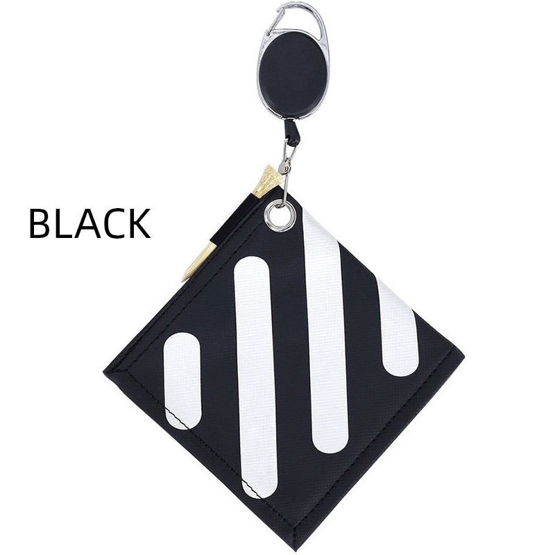 2021 New golf club double-sided Square Golf Ball Cleaning Towel with Retractable Keychain Buckle golf accessory