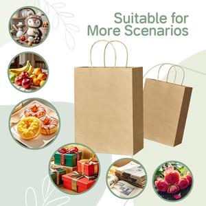 Bolsas de Papel Kraft Reciclables Personalizadas al por Mayor, Estilo Clásico con Asas para Empaquetado de Ropa, Impresión de Logotipo Empresarial, Regalos y Manualidades - Product Image 4
