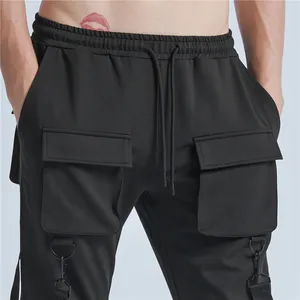 Side Rits Linten Afgeplakt Mannen Harem Cargo Jogger Broek