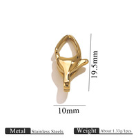 Boucle de homard en acier au titane sans décoloration boucle à ressort en acier inoxydable coeur Bracelet à bricoler soi-même bijoux bouton tête accessoires