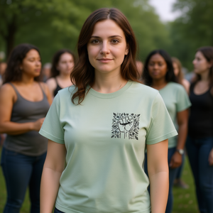 T-Shirt Protetti le Donne, Maglietta Casual Floreale Femminile, 100% Cotone, Collo Tondo, Vestibilità Regolare, Per Tutte le Stagioni - Product Image 2