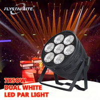 Projecteur LED COB 7x50W, blanc chaud, blanc normal, température de couleur réglable, DMX512, éclairage de surface pour scène, mariage, théâtre, spectacle