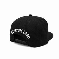 Casquette Snapback à visière plate, six panneaux structurés, lettres brodées en 3D, réglable, logo personnalisé