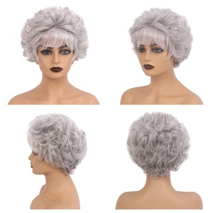 <span class=keywords><strong>Peluca</strong></span> de vacaciones Exportación Comercio exterior Pascua <span class=keywords><strong>abuela</strong></span> Gris Anciana Cubierta de la cabeza <span class=keywords><strong>Peluca</strong></span> de mecanismo de mediana edad y ancianos - Product Image 2