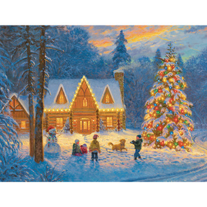 Bộ tranh kim cương thêu hình cây thông Noel đẹp mắt năm <span class=keywords><strong>2025</strong></span> với đá tròn - Product Image 1