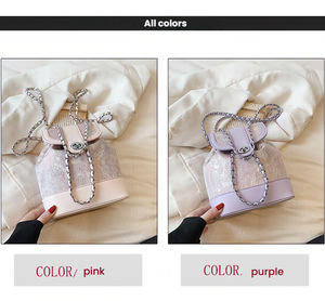 אופנה קוריאנית אופנתית בסגנון קוריאני תיק נייד עיצוב נישה חדשה עיצוב נישה קטנה שרשרת תיק גב בד אופנתי חומר פו - Product Image 4