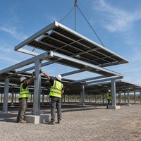 Structure de carport solaire personnalisable, système de montage de garage photovoltaïque, structure de stationnement au sol