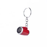 Porte-clés moteur à réaction de Style aviation Mini pendentif 5 couleurs avec porte-clés en cuir Cadeau en vrac Porte-clés en alliage de zinc ABS