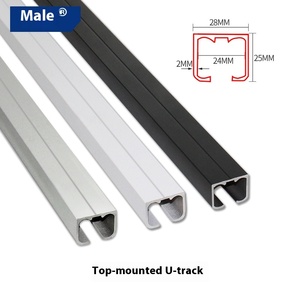 Rail <span class=keywords><strong>de</strong></span> suspension moderne réglable et mobile en aluminium, étanche et durable, pour cadres et quincaillerie <span class=keywords><strong>de</strong></span> <span class=keywords><strong>meubles</strong></span>, avec crochets à corde, montage facile - Product Image 3