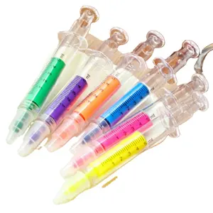 Rastgele renk plastik vurgulayıcı kalem okul ofis hemşire doktor öğrenci yenilik noel partisi hediyeler iyilik el boyama