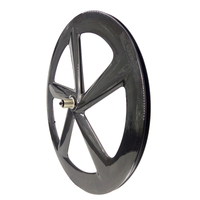 Personnalisé 5 Rayons Pneu Roue 20.5mm Large Pneu Roues Avant V Frein Vélo De Route Roue Arrière Piste Vélo Carbone Roue
