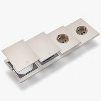 Interruptores y Enchufes de Pared WESA Ultrafinos con Botón Pulsador de 1/2/3 Vías, Enchufe Europeo de 1/2 Vía, Combinación Libre, Diseño Moderno de Lujo